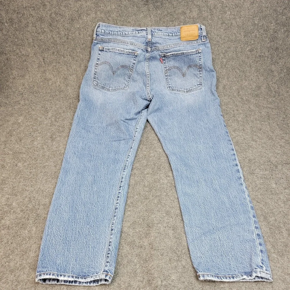 Levis Jeans Womens 32 Premium Boho Streetwear Grunge Ribcage Straight Ankle - Picture 3 of 11